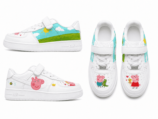 Peppa-Inspired Sunny Meadow Custom Sneakers