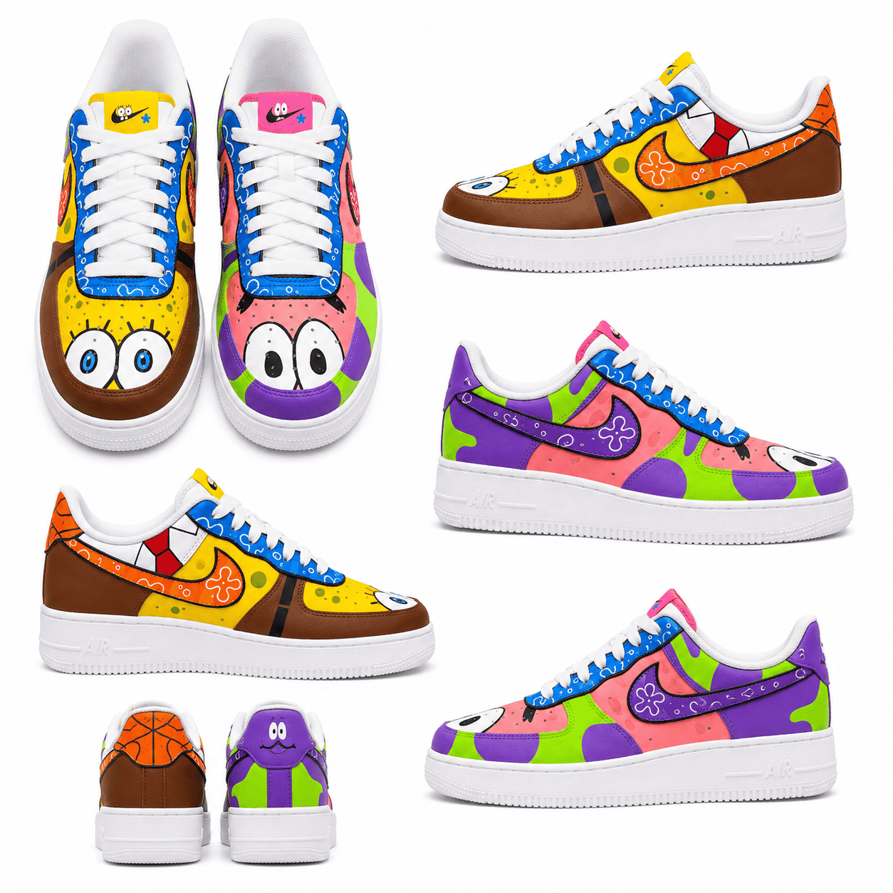 SpongeBob-Inspired Bikini Buddies Custom Sneakers