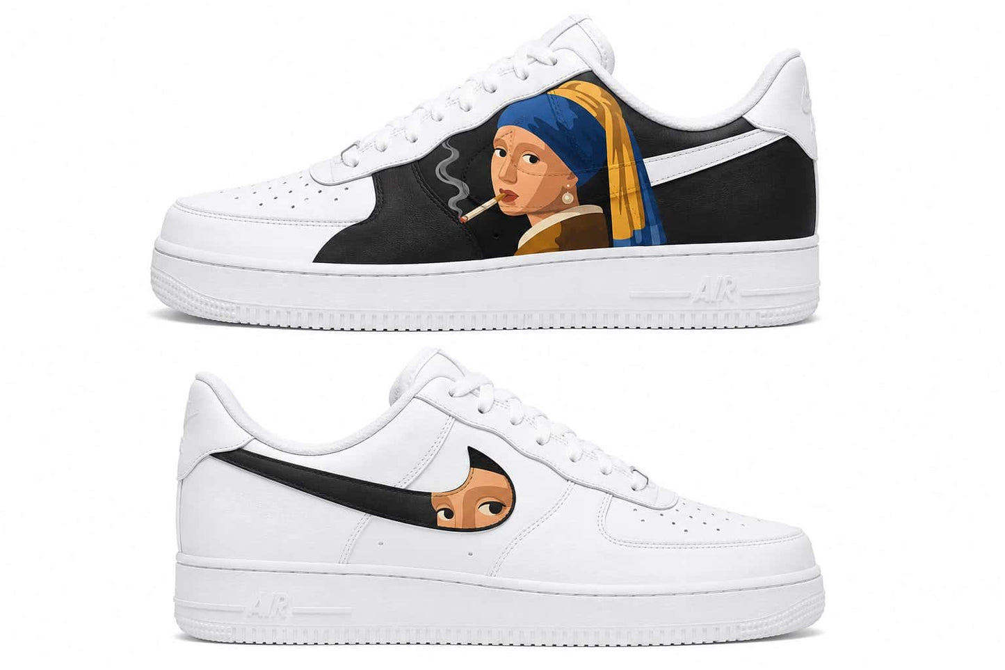 Girl with a Pearl Earring Custom Sneakers