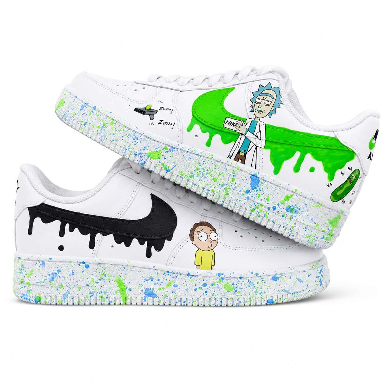Rick and Morty Slime Drip Custom Sneakers