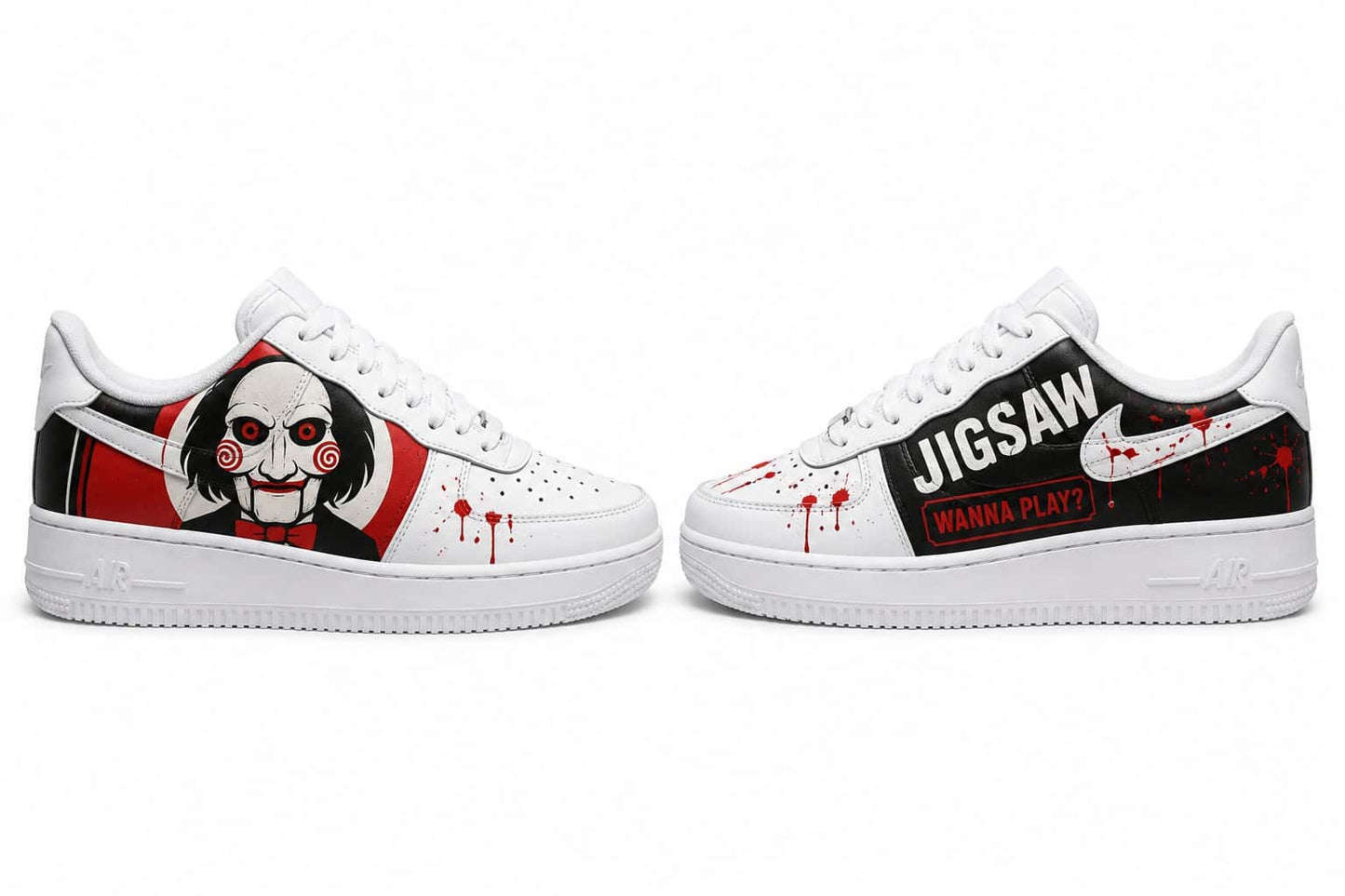 Jigsaw Horror Puppet Custom Sneakers
