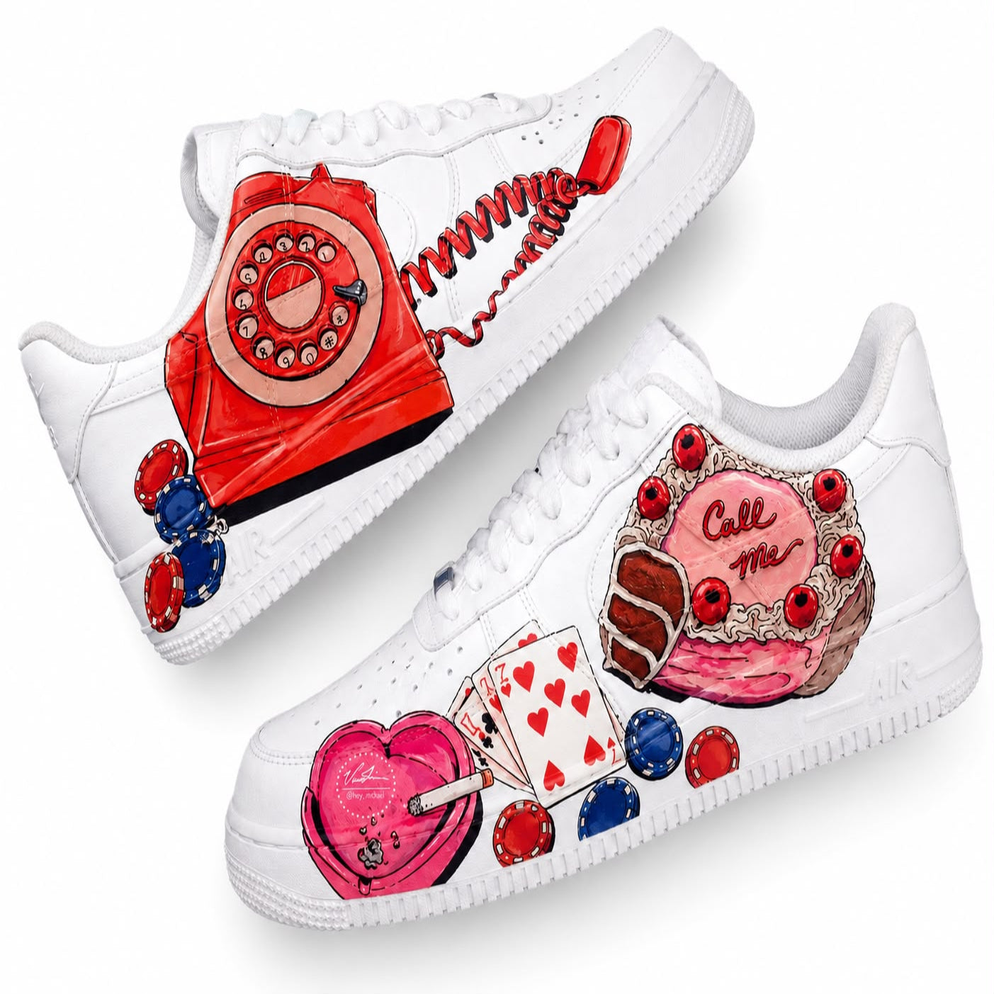 Call Me Casino Love Custom Sneakers