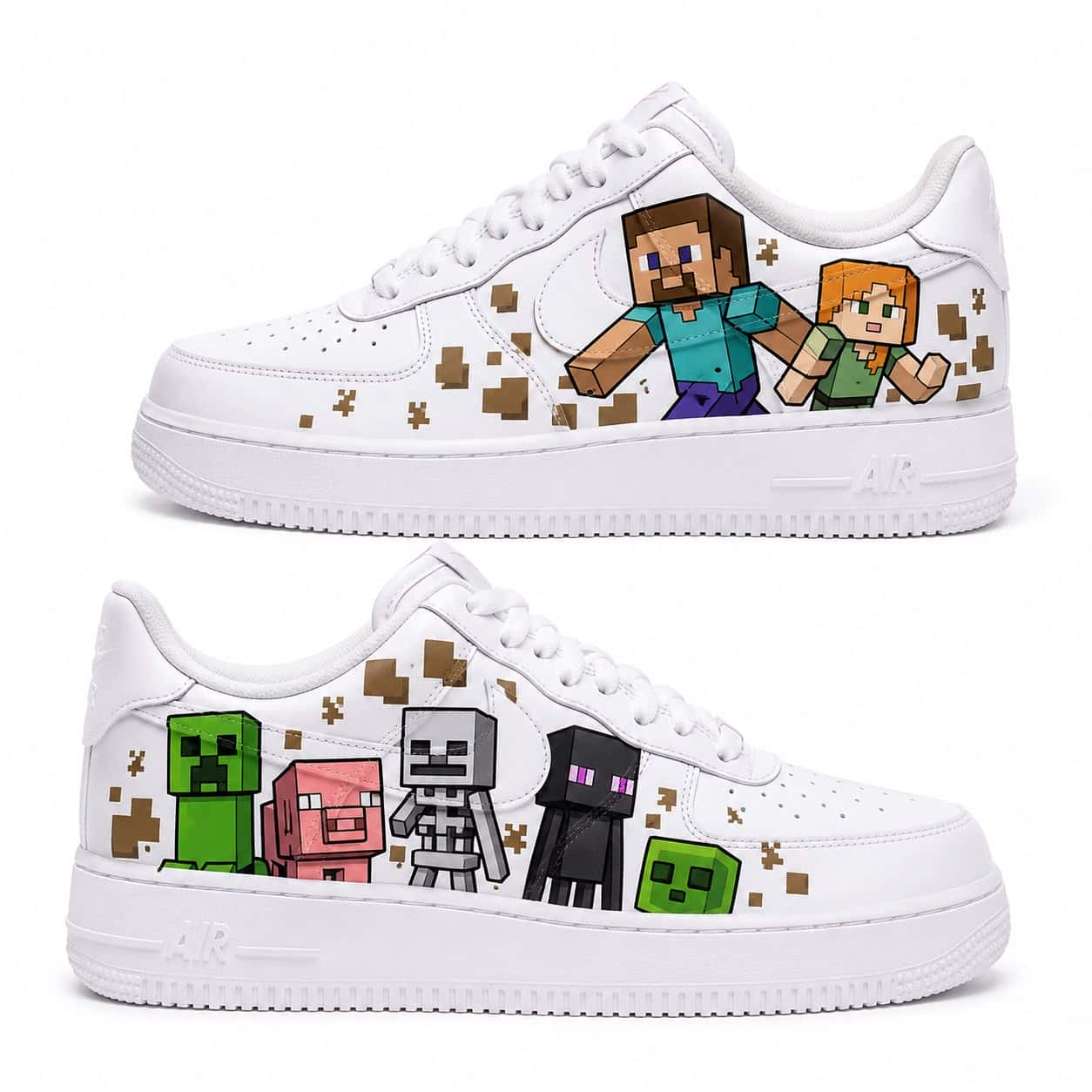 Minecraft Steve, Alex & Mobs Custom Sneakers