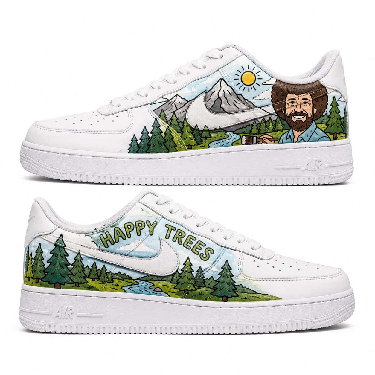 Happy Trees Painting Show Custom Sneakers