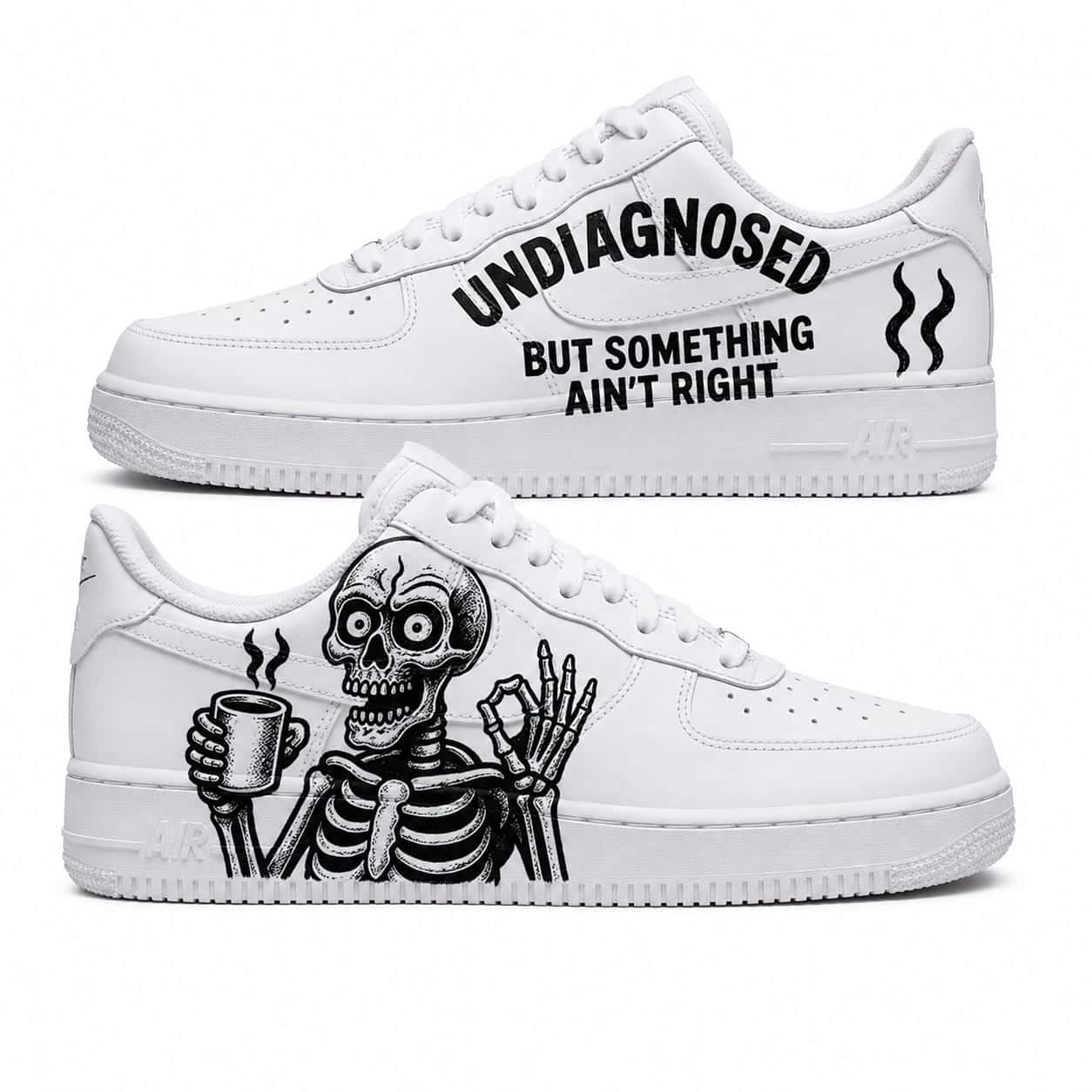 Undiagnosed Skeleton Coffee Custom Sneakers
