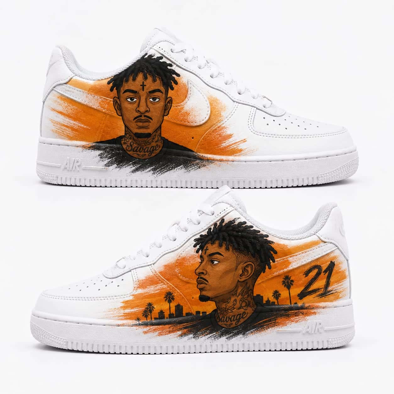21 Savage Rap Custom Sneakers