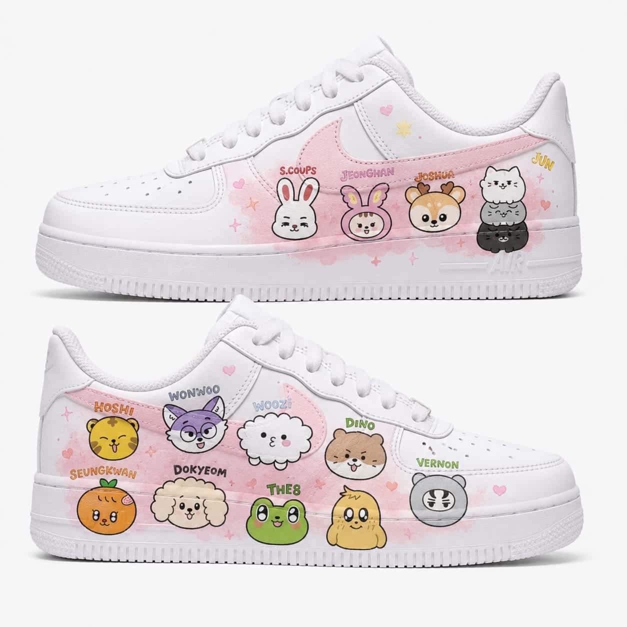 Seventeen Pastel Mascot Custom Sneakers