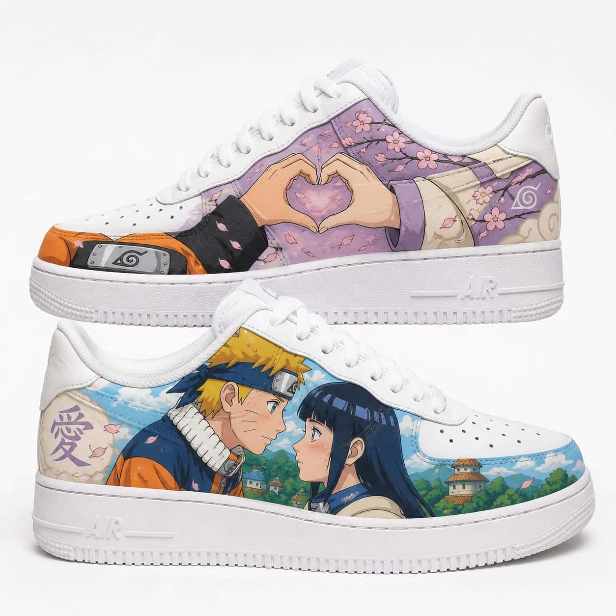 Naruto & Hinata Love Custom Sneakers