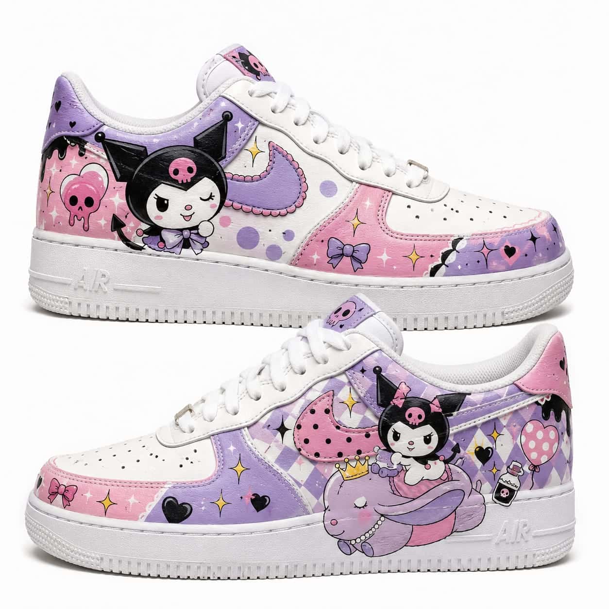 Kuromi Pastel Purple Custom Sneakers