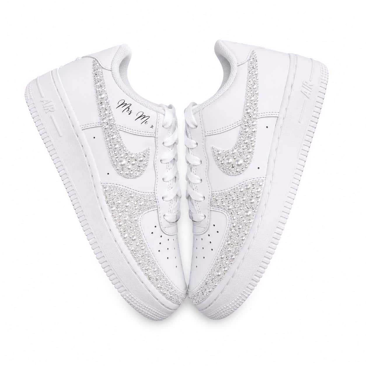 Pearl Bridal Custom Sneakers