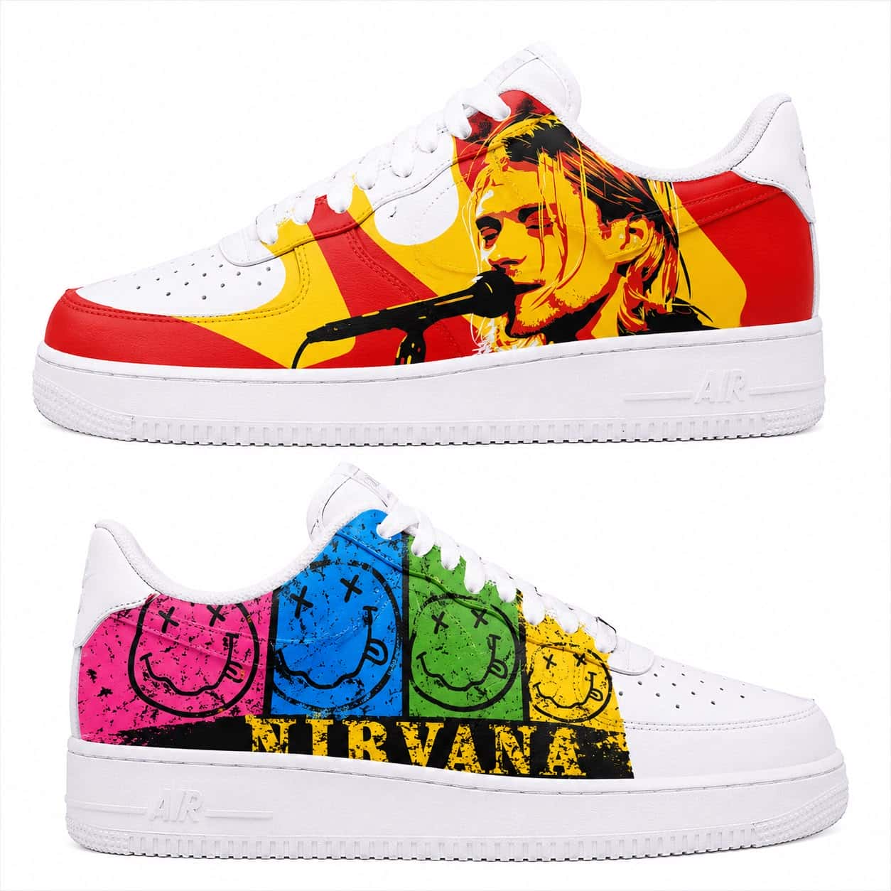 Nirvana Pop Art Custom Sneakers