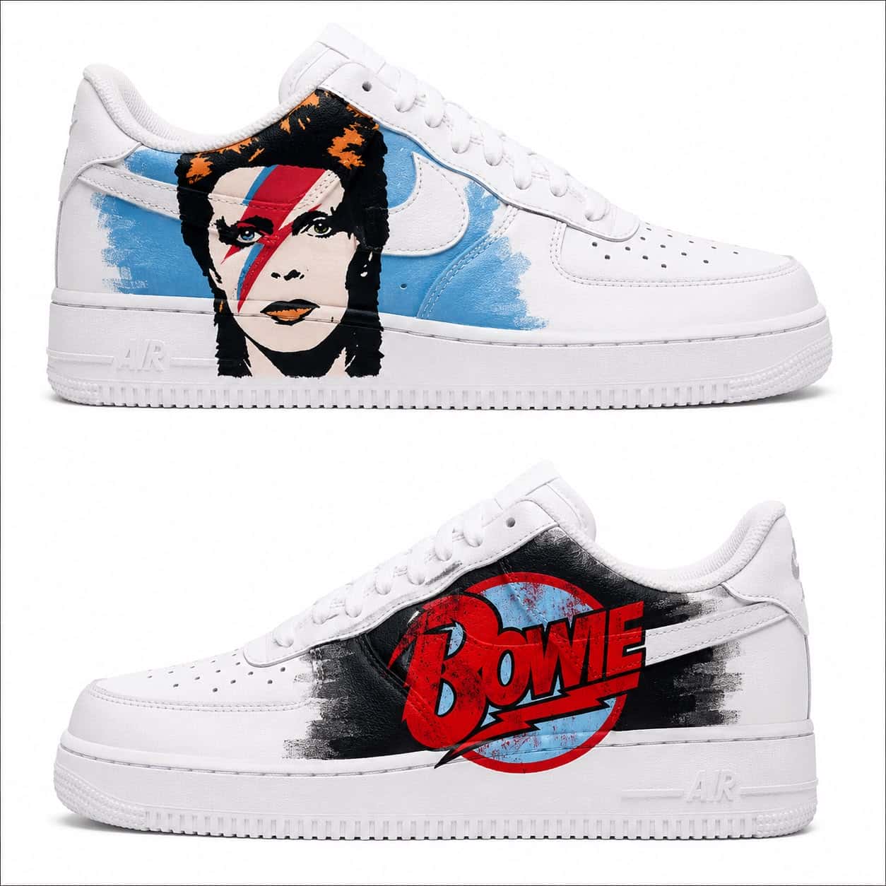 Bowie Lightning Custom Sneakers