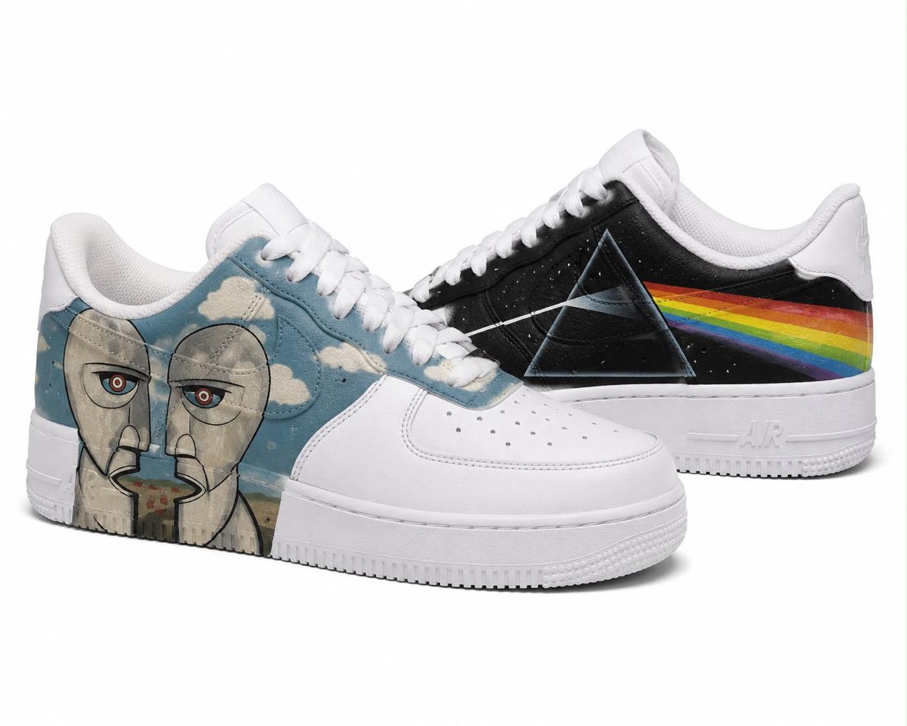 Pink Floyd The Dark Side of the Moon & The Division Bell Custom Sneakers