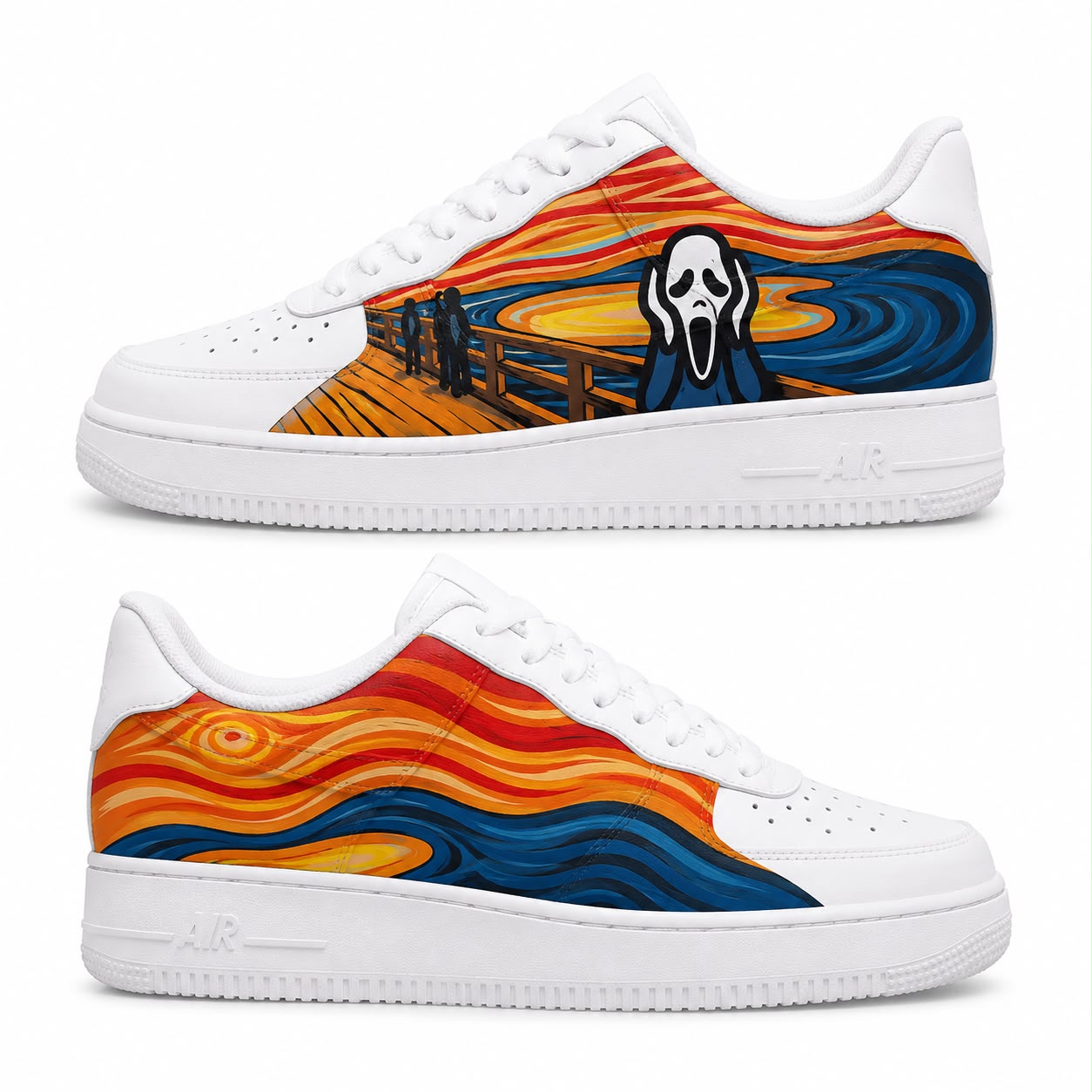 Ghostface x Edvard Munch “The Scream” Hand-Painted Air Force 1s