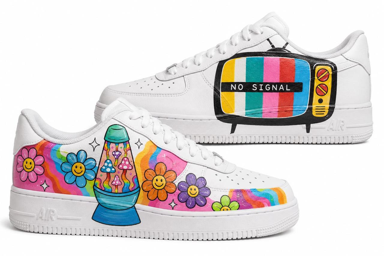 Retro No Signal Custom Sneakers