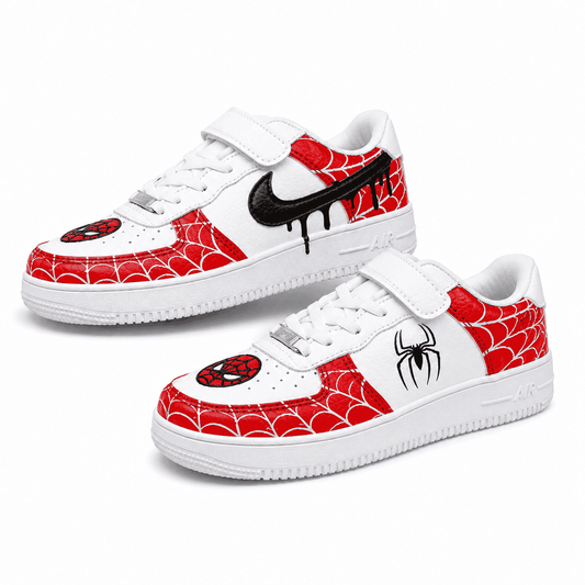 Red Spider Web Hand-Painted Shoes