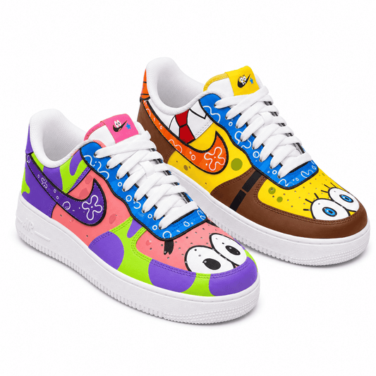 SpongeBob-Inspired Bikini Buddies Custom Sneakers