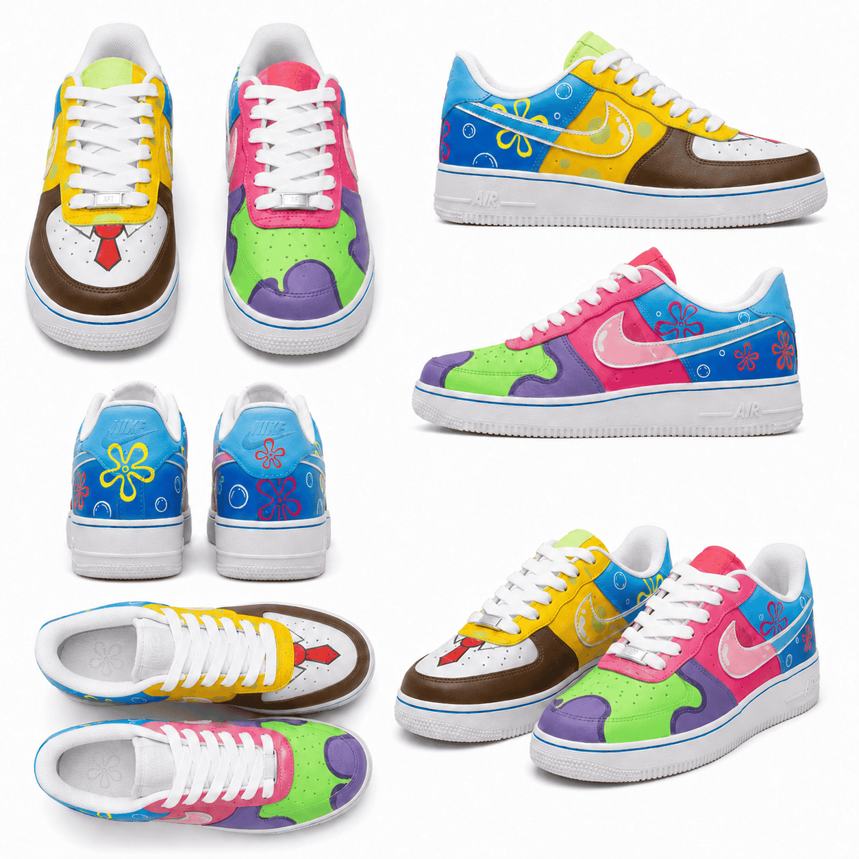 SpongeBob & Patrick-Inspired Custom Sneakers