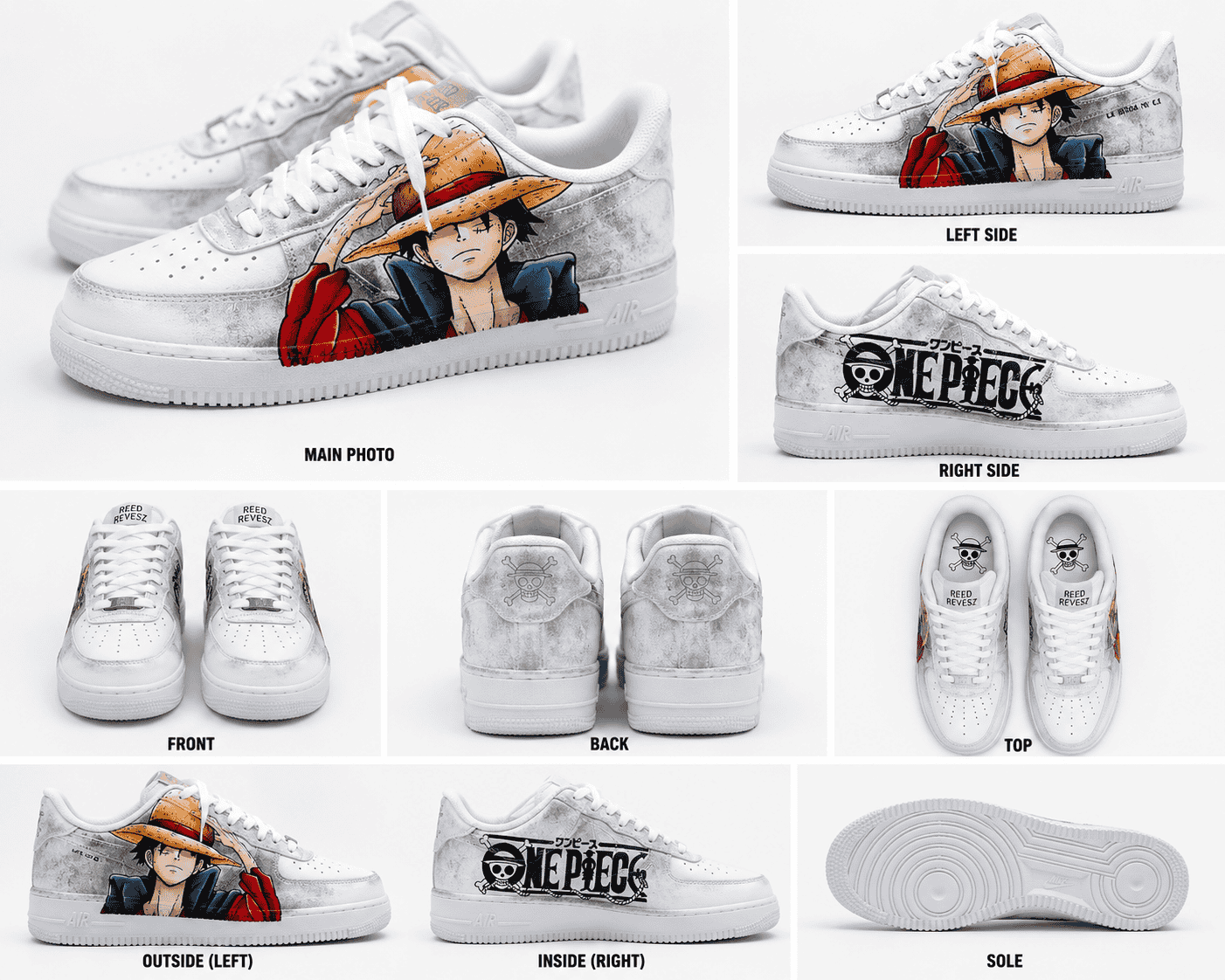 One Piece Luffy Custom Sneakers
