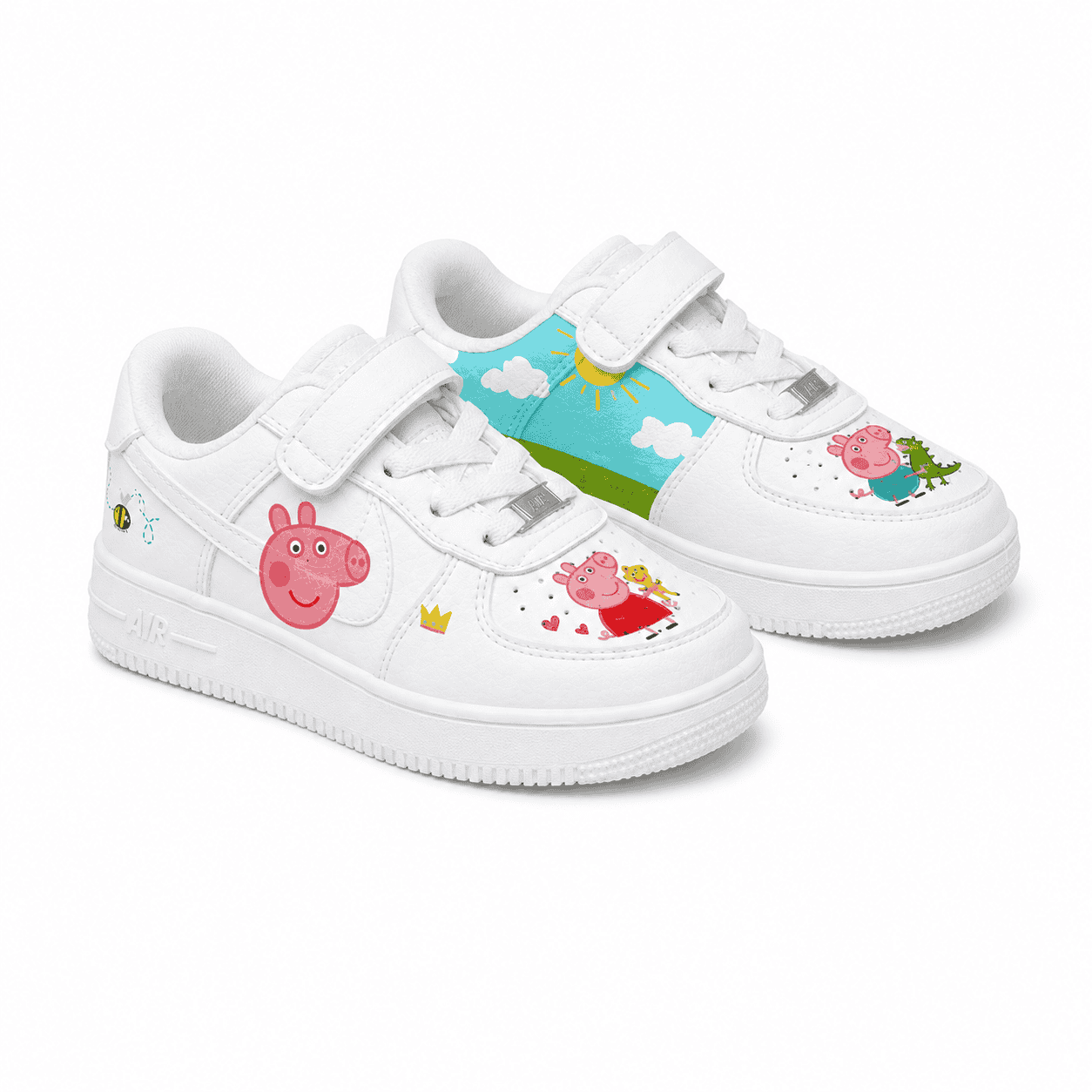 Peppa-Inspired Sunny Meadow Custom Sneakers