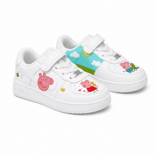 Peppa-Inspired Sunny Meadow Custom Sneakers