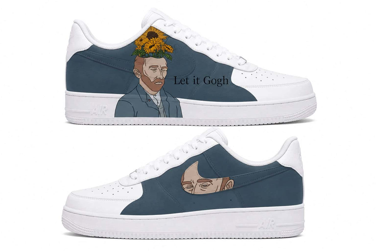 Van Gogh Sunflowers Painting Custom Sneakers