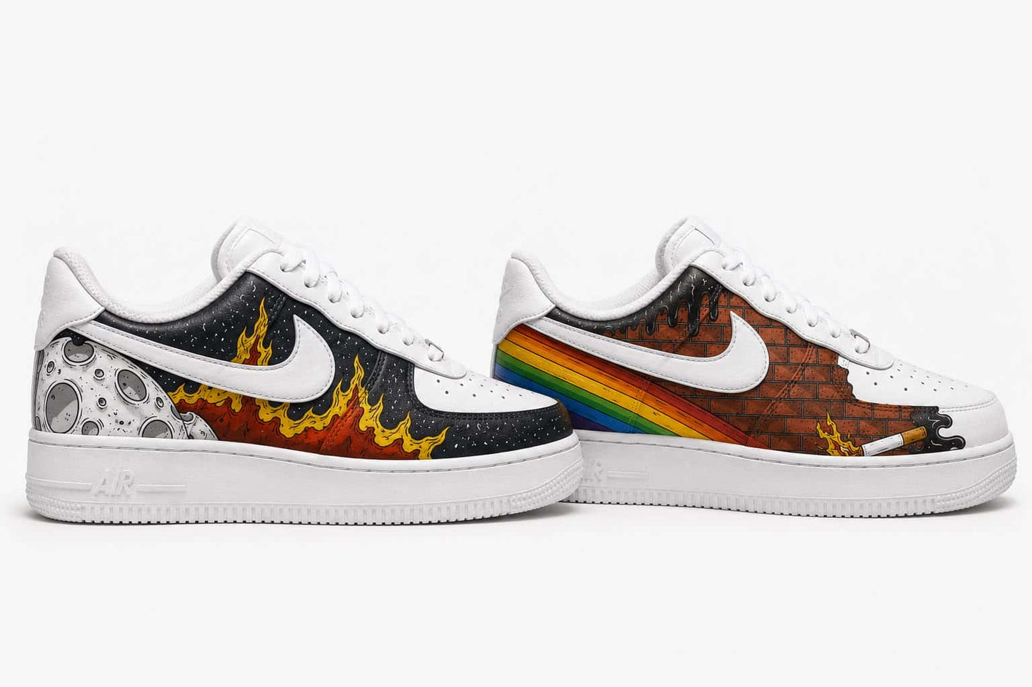 Pink Floyd The Dark Side of the Moon Custom Sneakers
