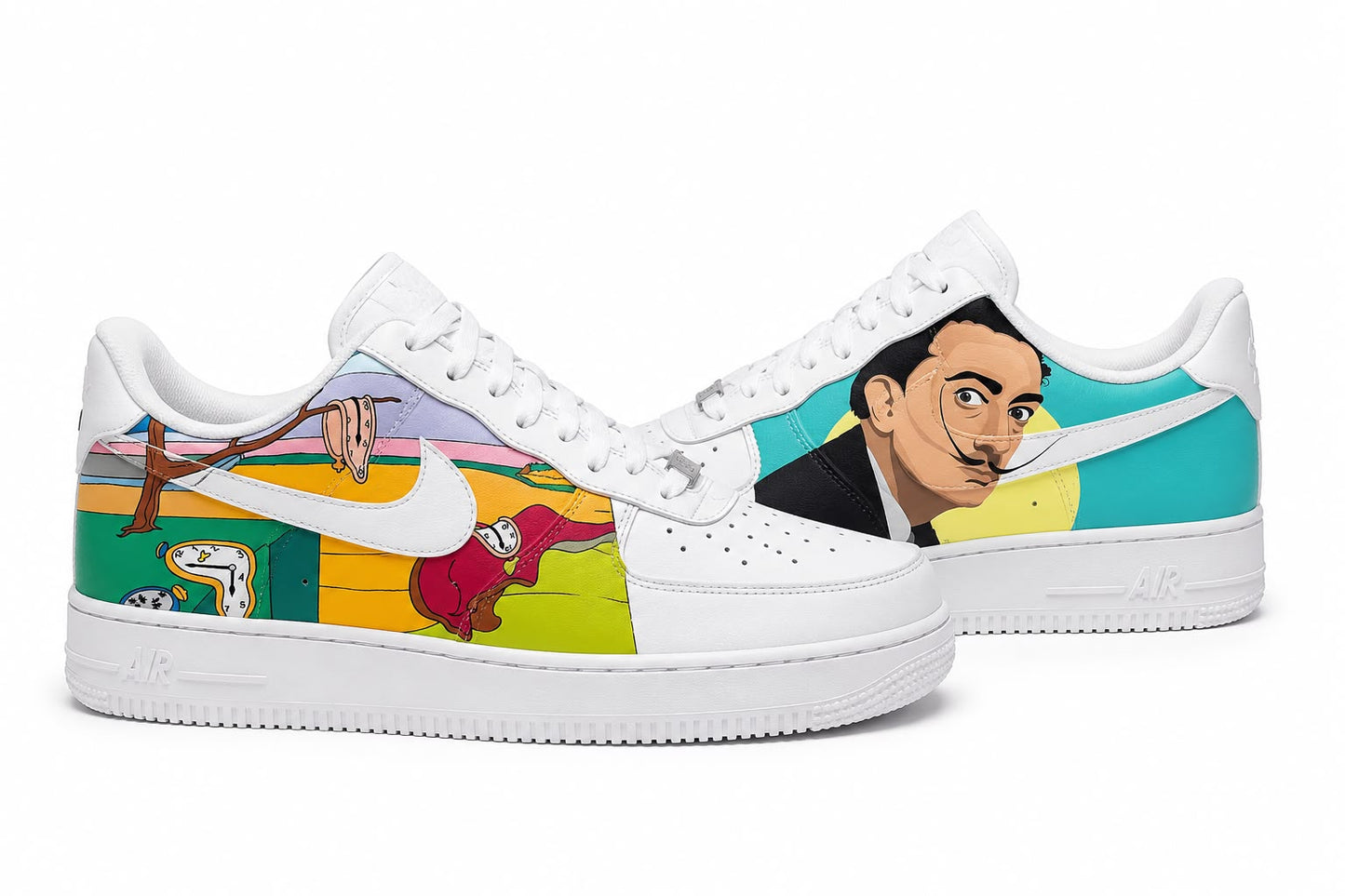 The Persistence of Memory Painting Custom Sneakers