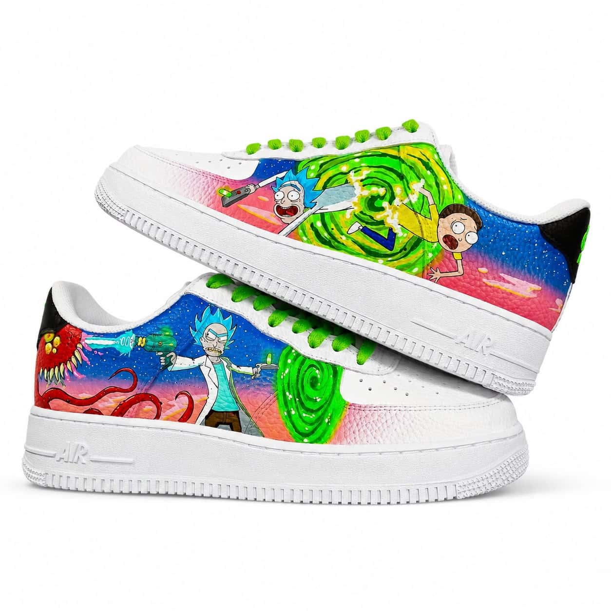 Rick and Morty Portal Adventure Custom Sneakers