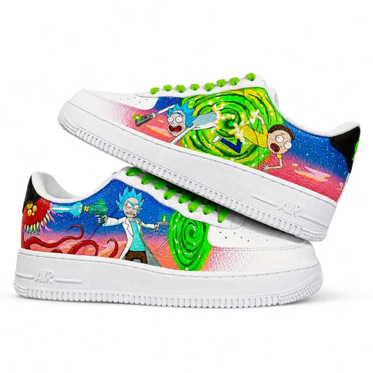 Rick and Morty Portal Adventure Custom Sneakers