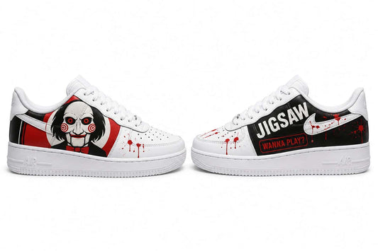 Jigsaw Horror Puppet Custom Sneakers