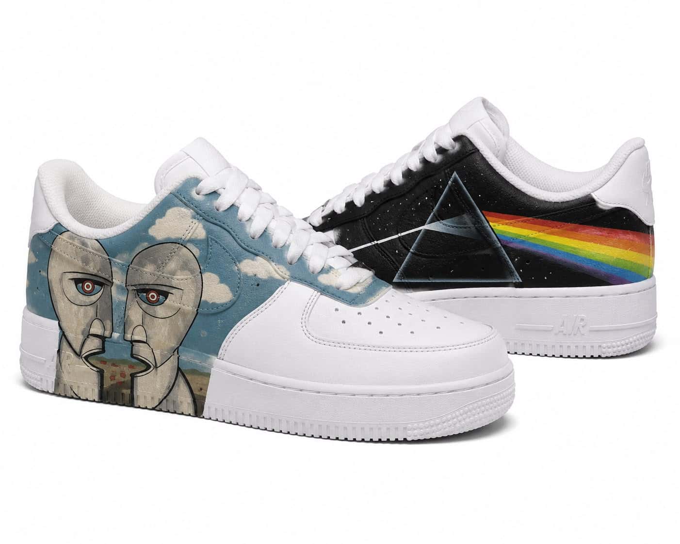 Pink Floyd The Dark Side of the Moon & The Division Bell Custom Sneakers