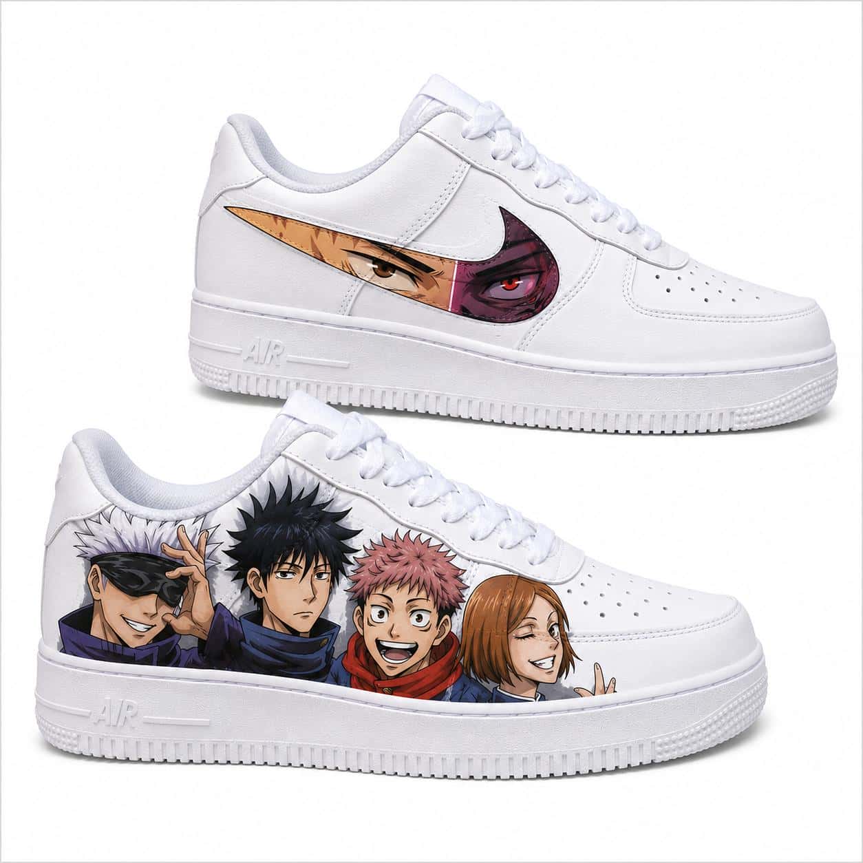 Jujutsu Kaisen Gojo, Yuji, Megumi & Nobara Custom Sneakers