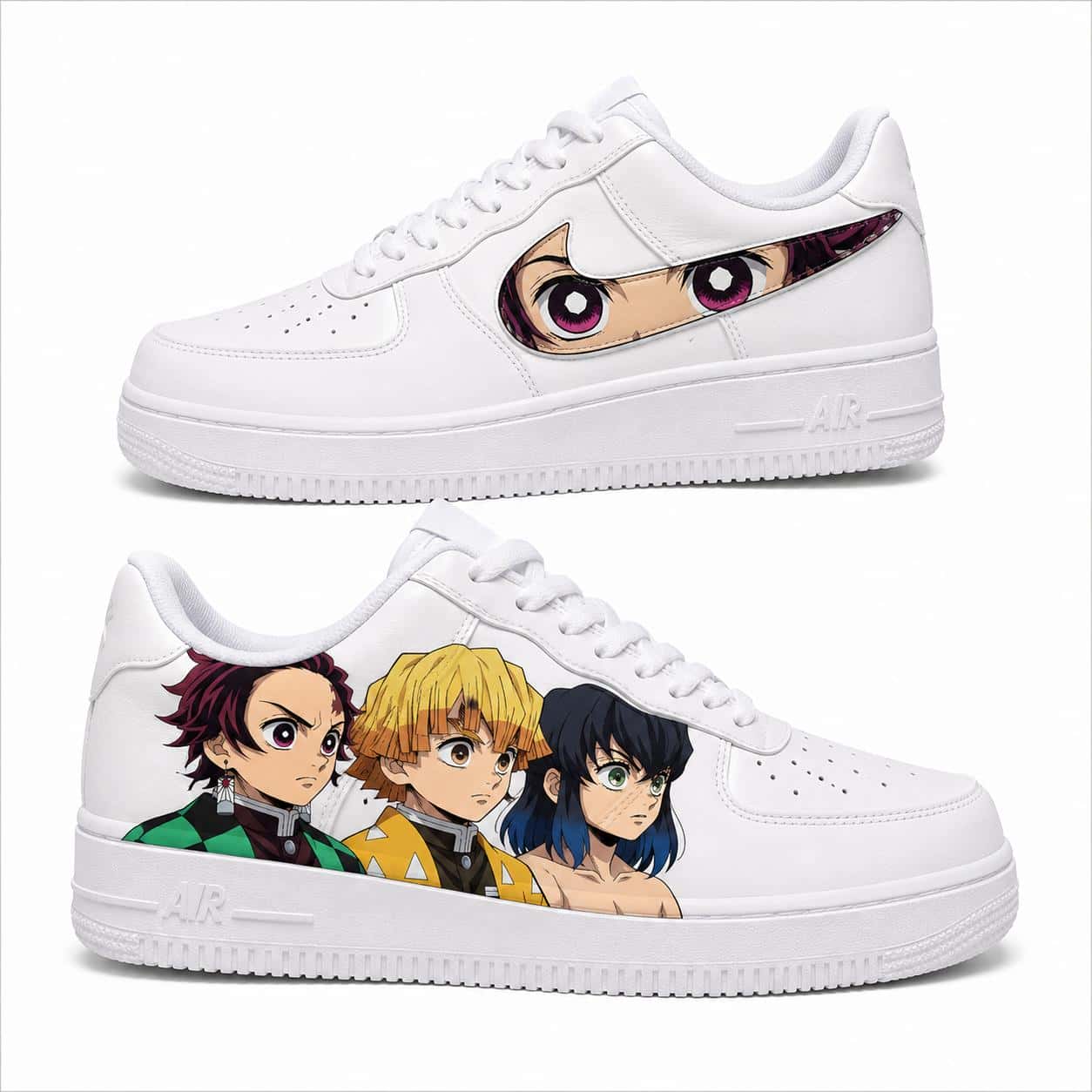 Demon Slayer Tanjiro, Zenitsu & Inosuke Custom Sneakers