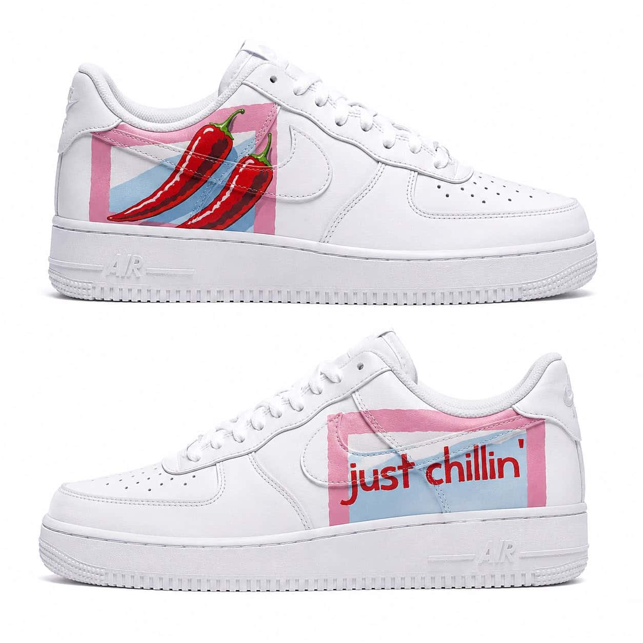 Just Chillin’ Chili Pepper Custom Sneakers