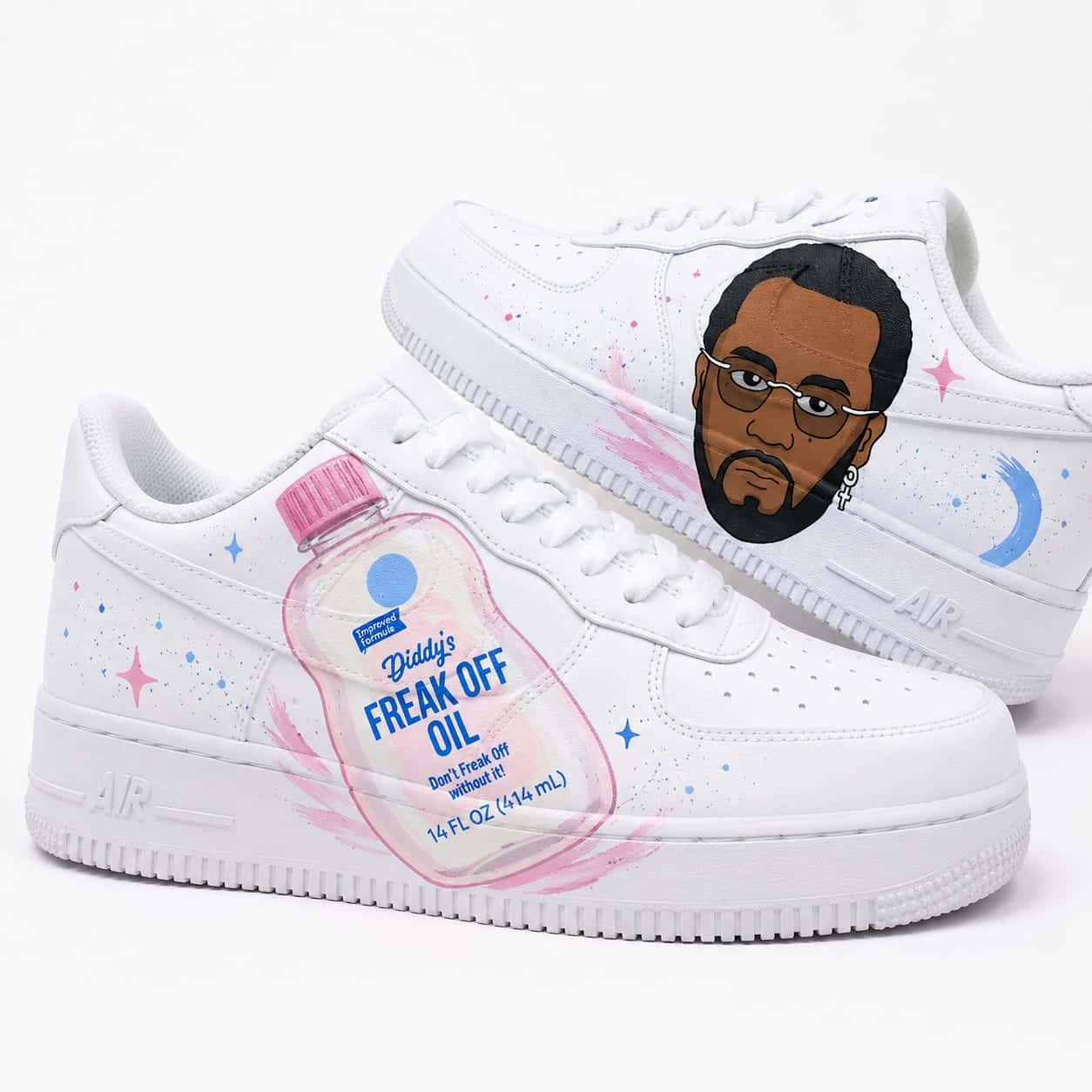 Diddy “Freak Off Oil” Meme Custom Sneakers