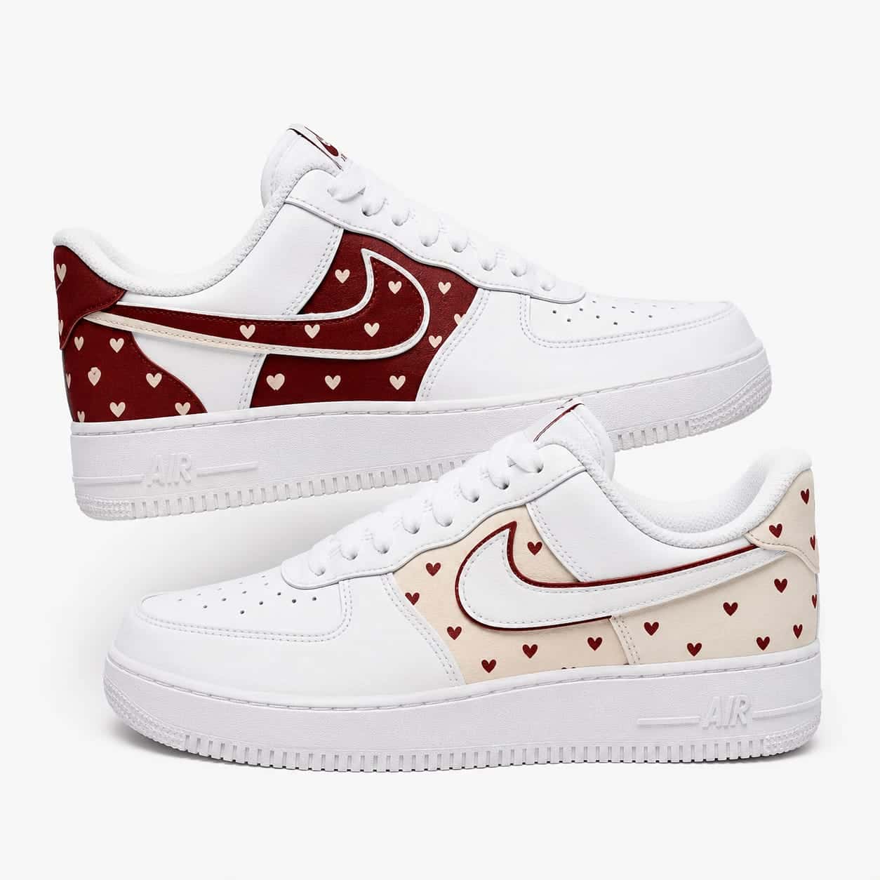 Minimal Heart Pattern Custom Sneakers
