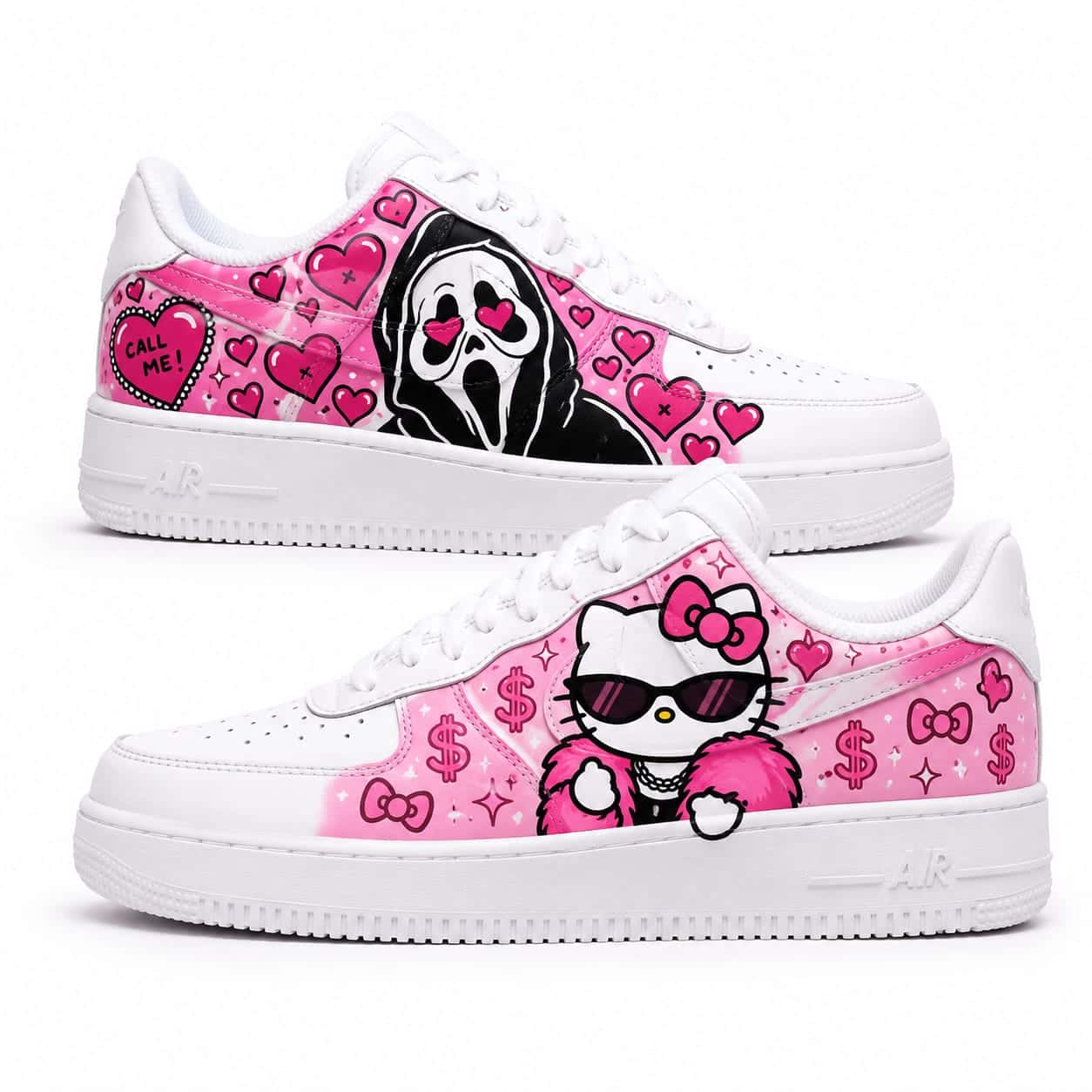 Hello Kitty Pink Horror Custom Sneakers