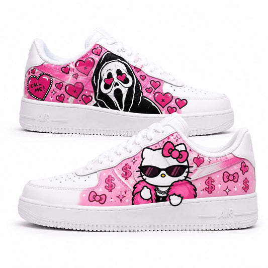 Hello Kitty Pink Horror Custom Sneakers