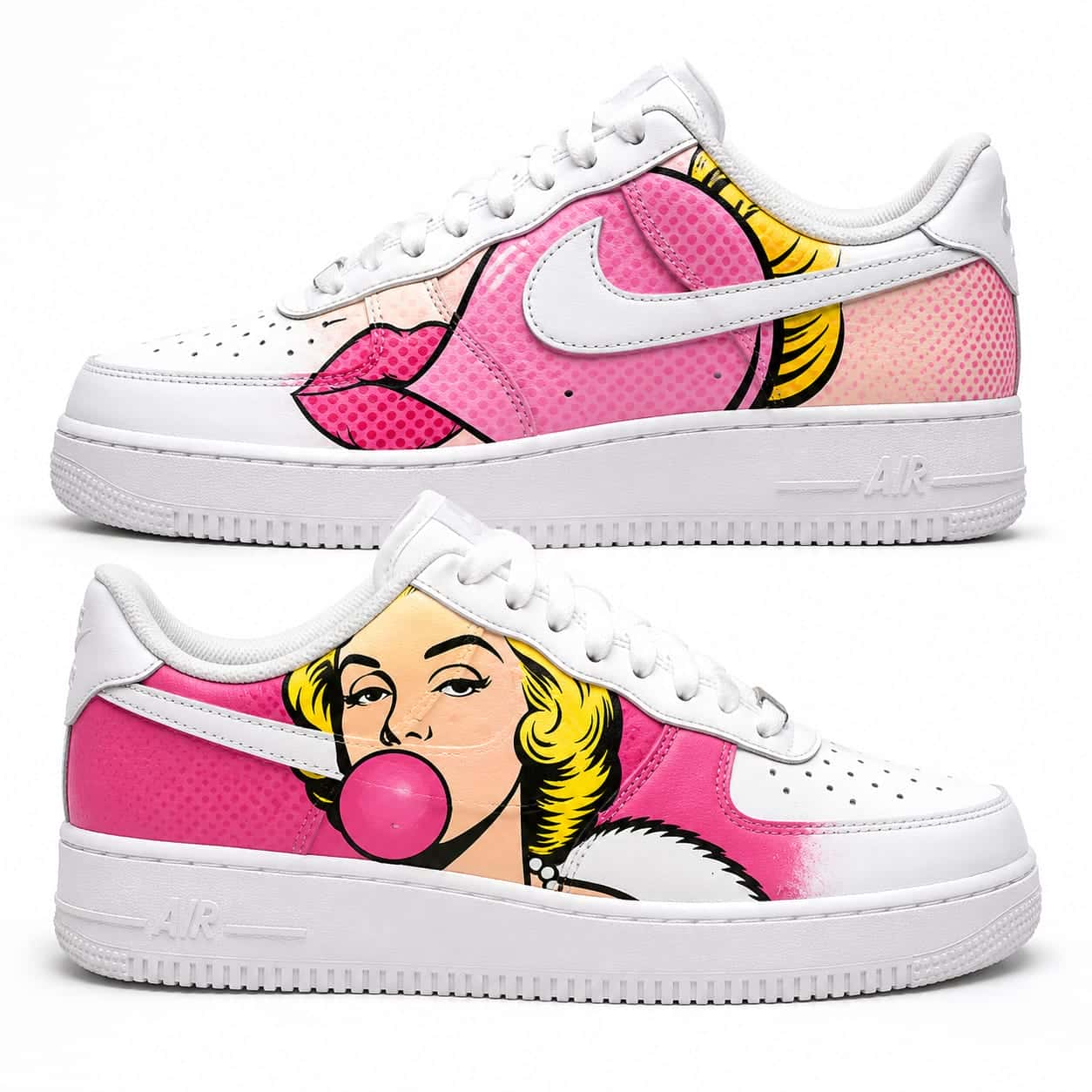 Pink Hollywood Bubblegum Pop Art Custom Sneakers