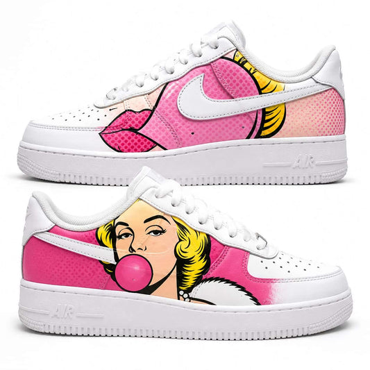 Pink Hollywood Bubblegum Pop Art Custom Sneakers