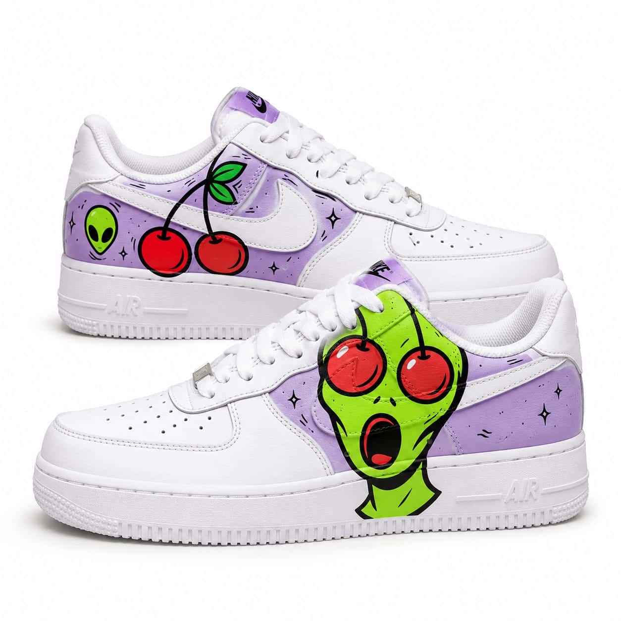 Cherry Alien Purple Space Custom Sneakers