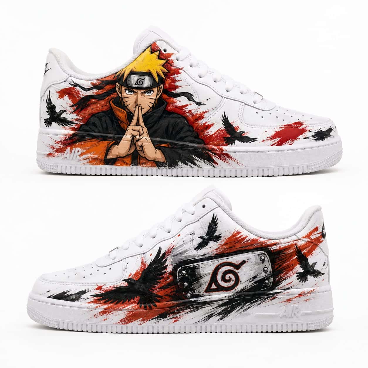 Naruto Uzumaki Shadow Crow Custom Sneakers