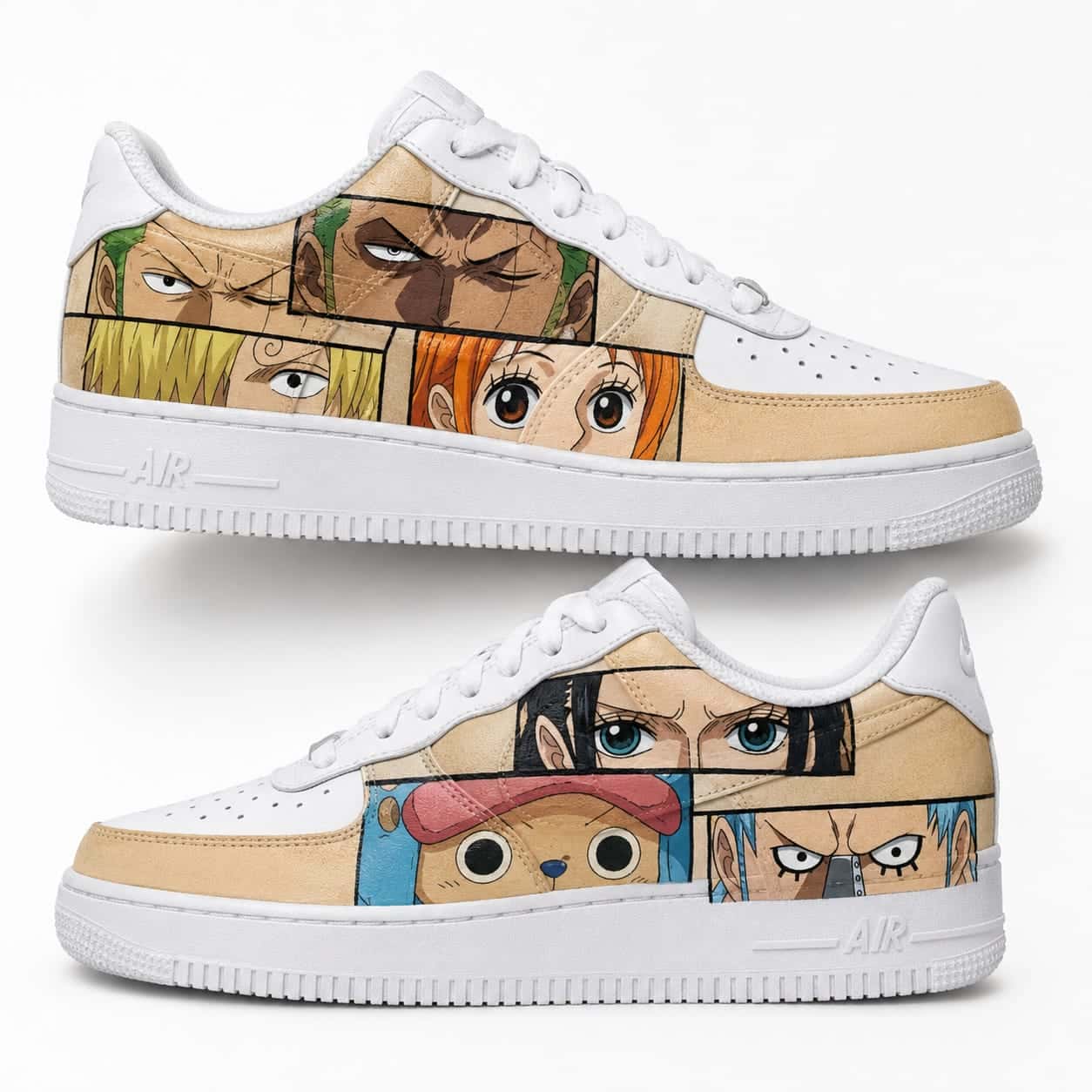 One Piece Character Eyes Custom Sneakers