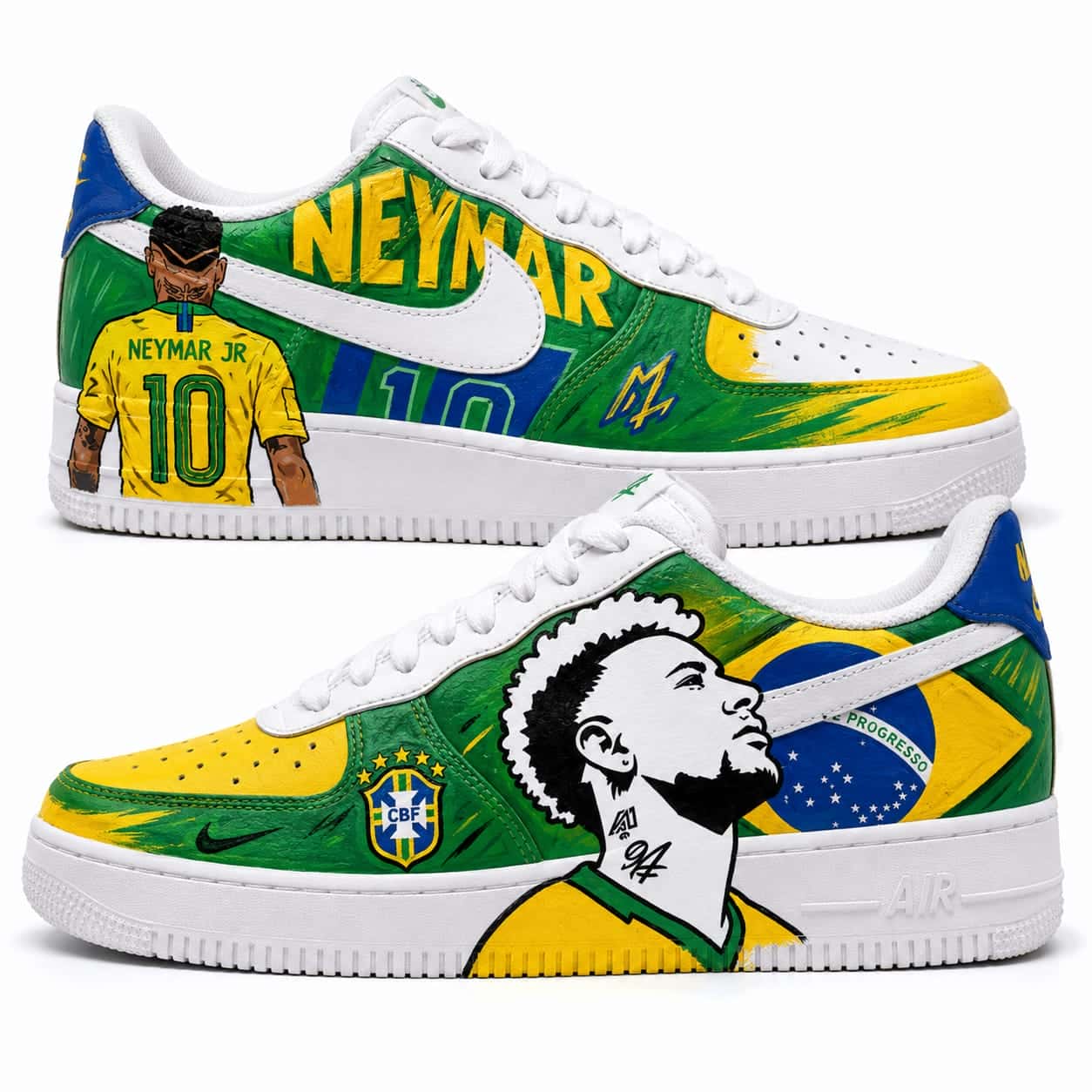 Neymar Jr Brazil Football Custom Sneakers