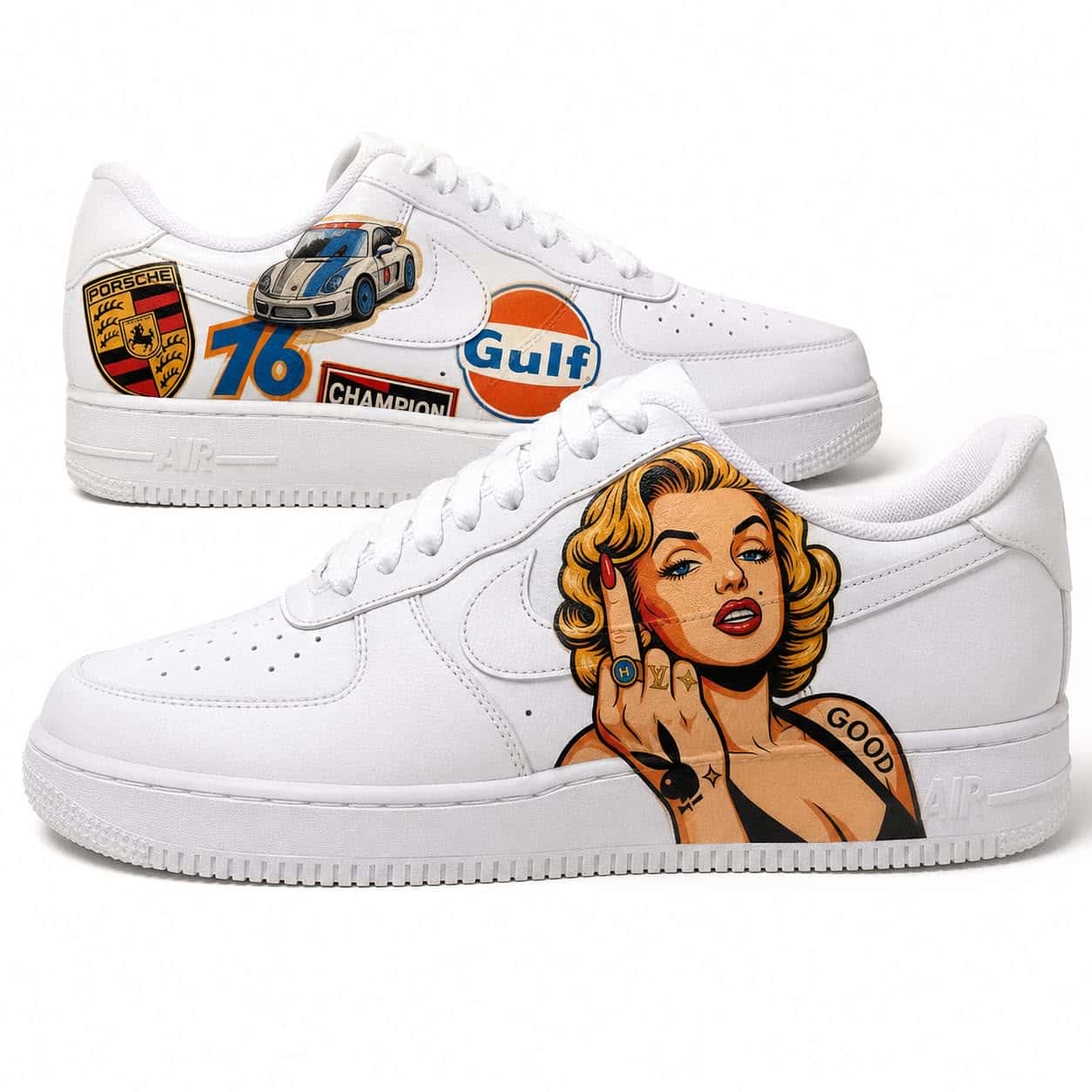 Porsche Gulf Racing Pop Art Custom Sneakers