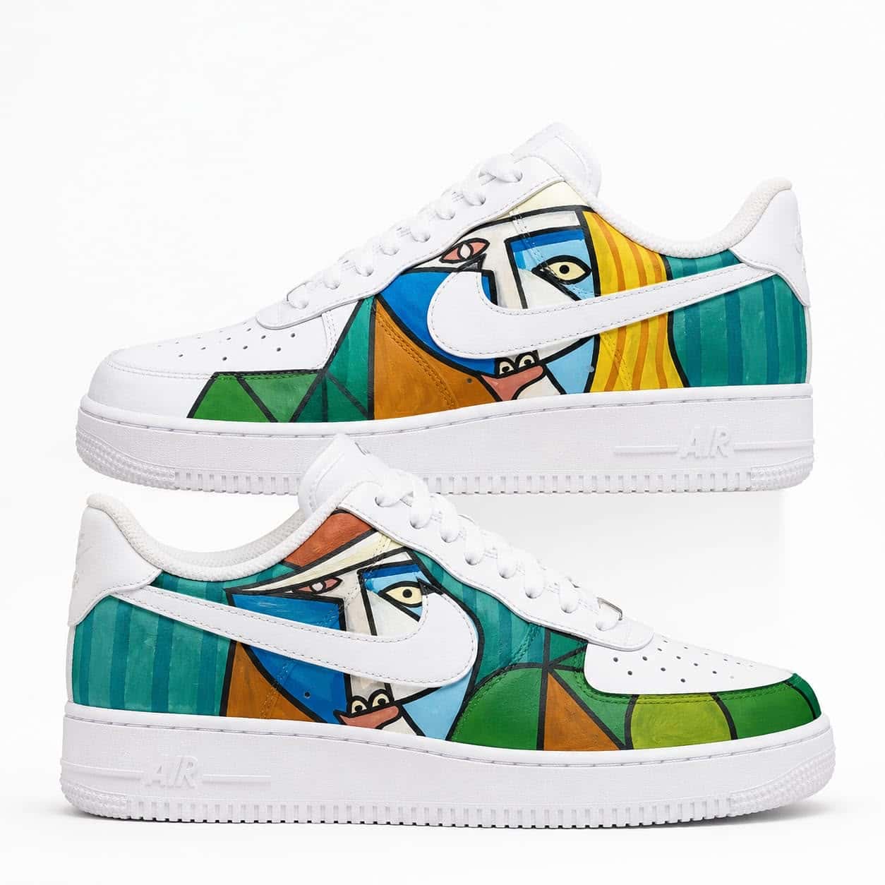 Pablo Picasso Cubist Portrait Custom Sneakers
