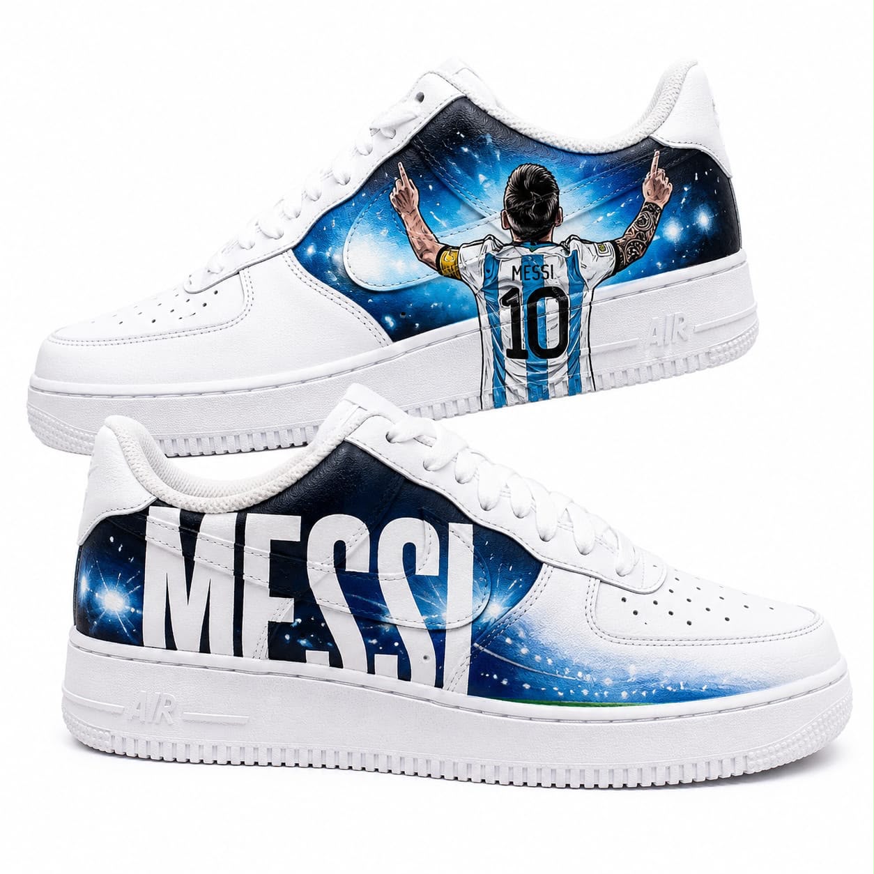 Lionel Messi Argentina Number 10 Custom Sneakers
