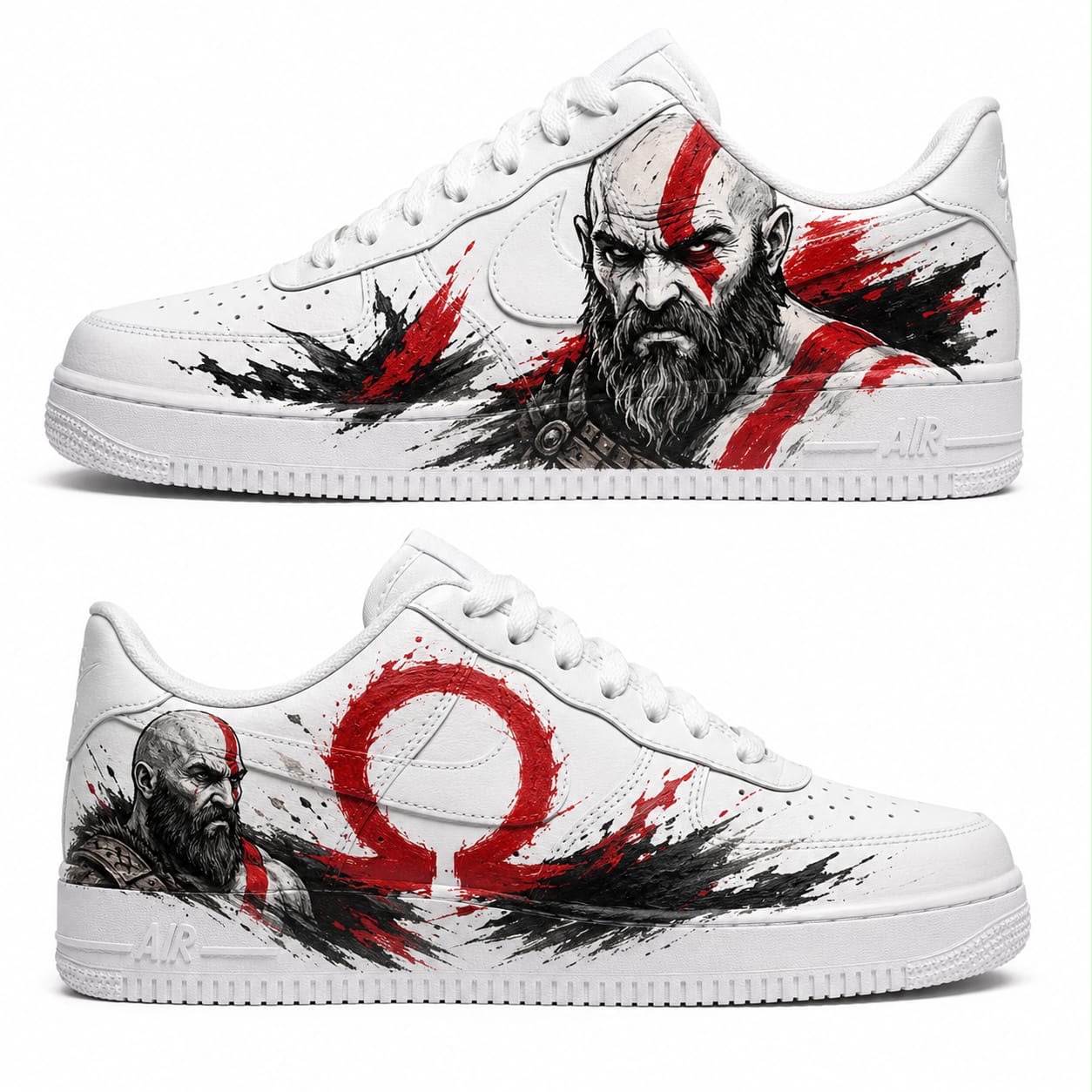 God of War Kratos Custom Sneakers
