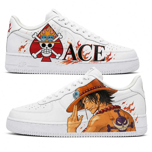 One Piece Portgas D. Ace Custom Sneakers